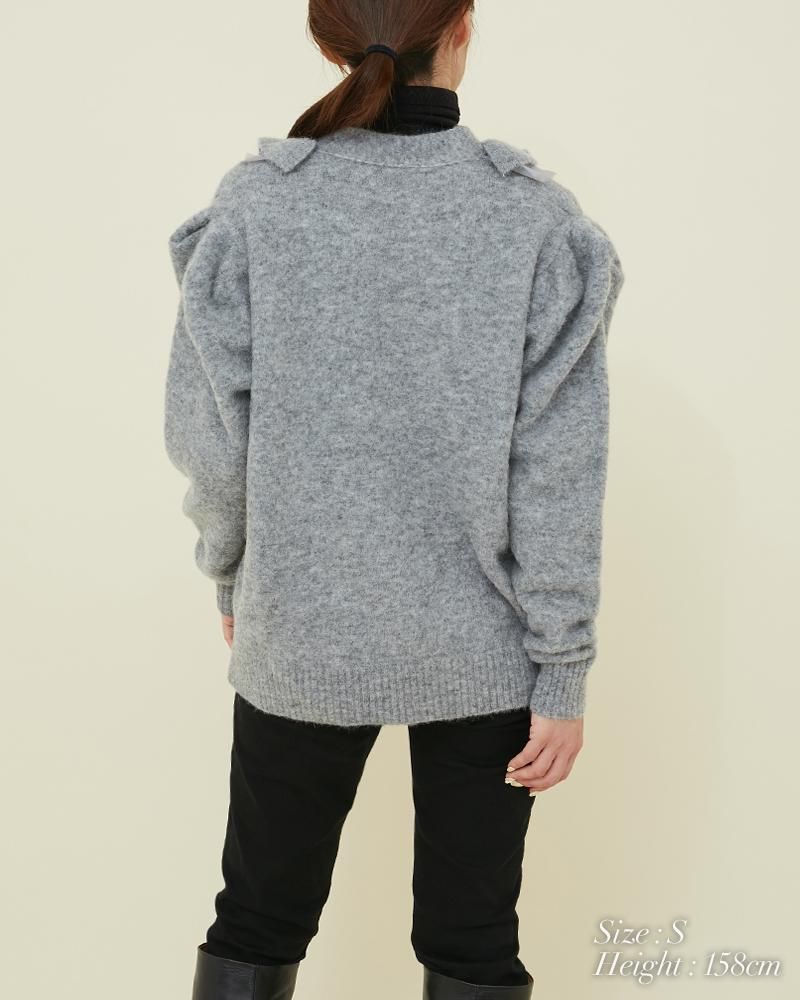 10%off】フリルオーガンジーカーディガン(グレー) - seventen 10%off】フリルオーガンジーカーディガン(グレー) - seventen