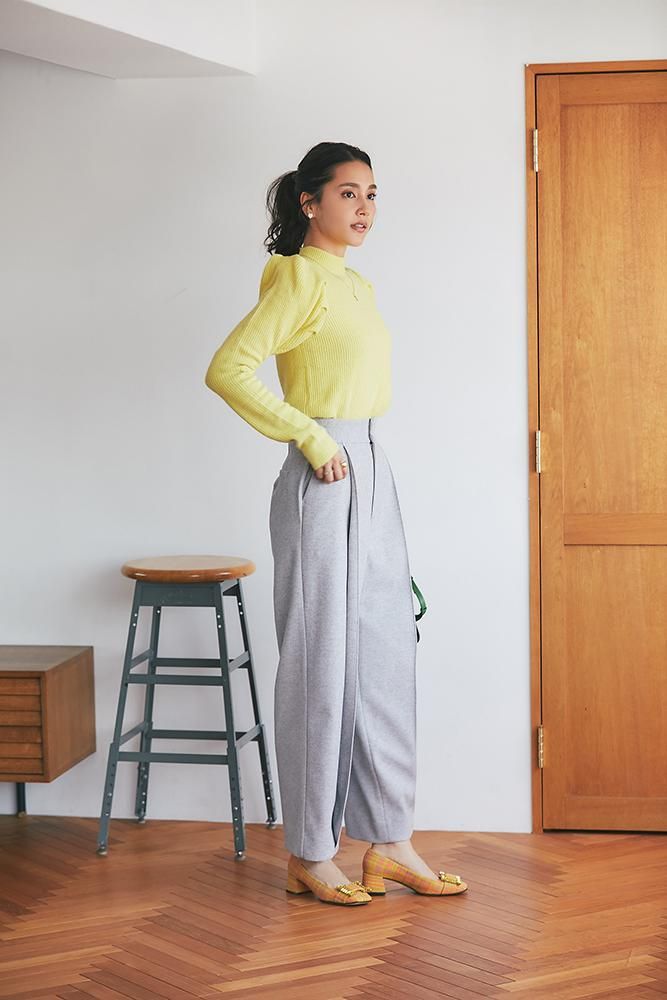 20%off】ハイウエストツータックパンツ(グレー) - seventen 20%off】ハイウエストツータックパンツ(グレー) - seventen