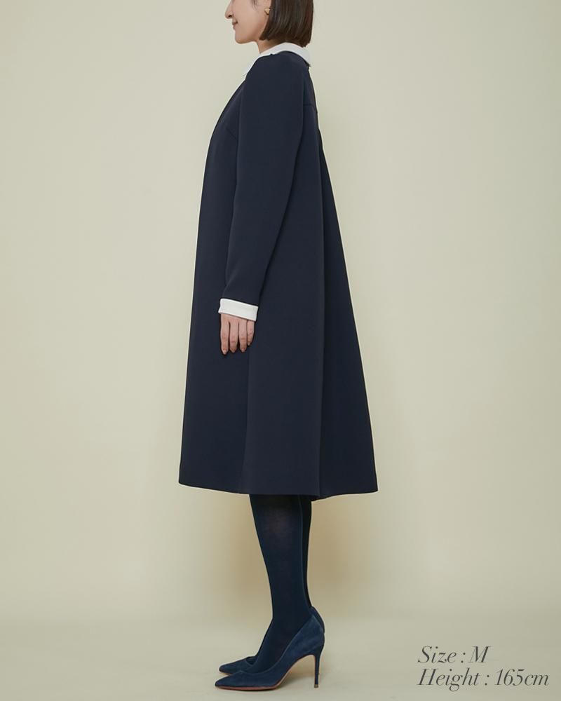 再入荷】フロントタックボウタイワンピース(ネイビー) - seventen 再入荷】フロントタックボウタイワンピース(ネイビー) - seventen