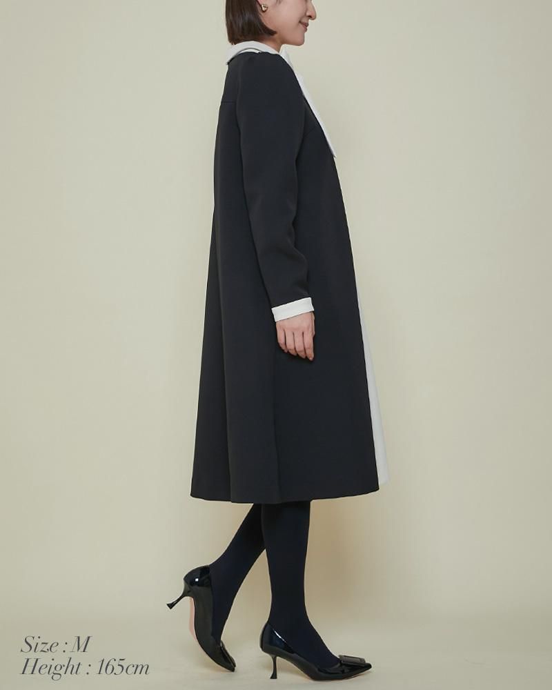 再入荷】フロントタックボウタイワンピース(ネイビー) - seventen 再入荷】フロントタックボウタイワンピース(ネイビー) - seventen