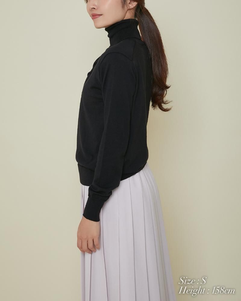 Pontheaan ブラック タートルネック セーター XS オーバーサイズ