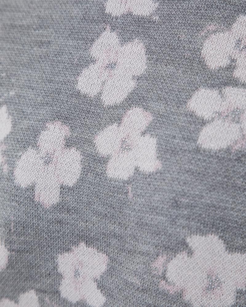 フラワーラメジャガードニット(ライトグレー) - seventen フラワーラメジャガードニット(ライトグレー) - seventen