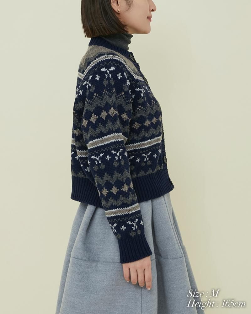 美品 セブンテン チェリーカーディガン M
