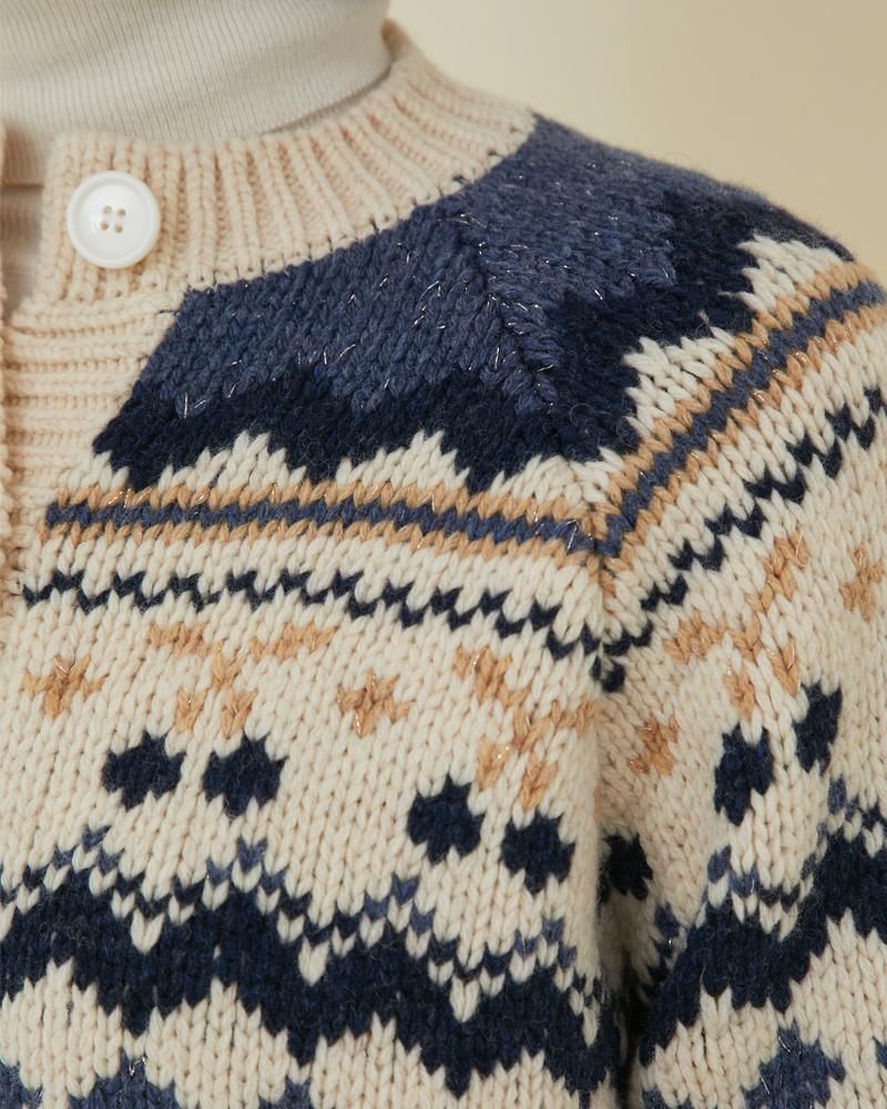 チェリージャガードカーディガン(シェル) - seventen