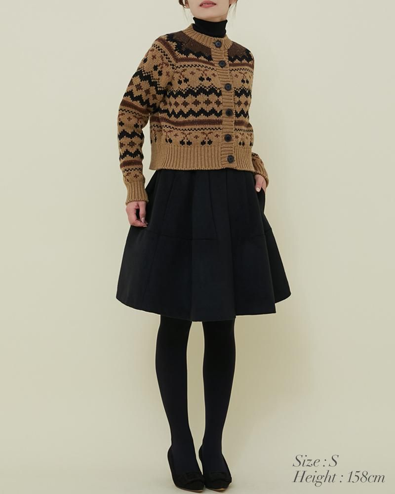 チェリージャガードカーディガン(シェル) - seventen