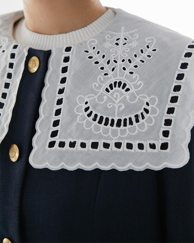 【seventen】スクエアカラー2wayジャケット 30％off】スクエアカラー2WAYジャケット(ネイビー) - seventen