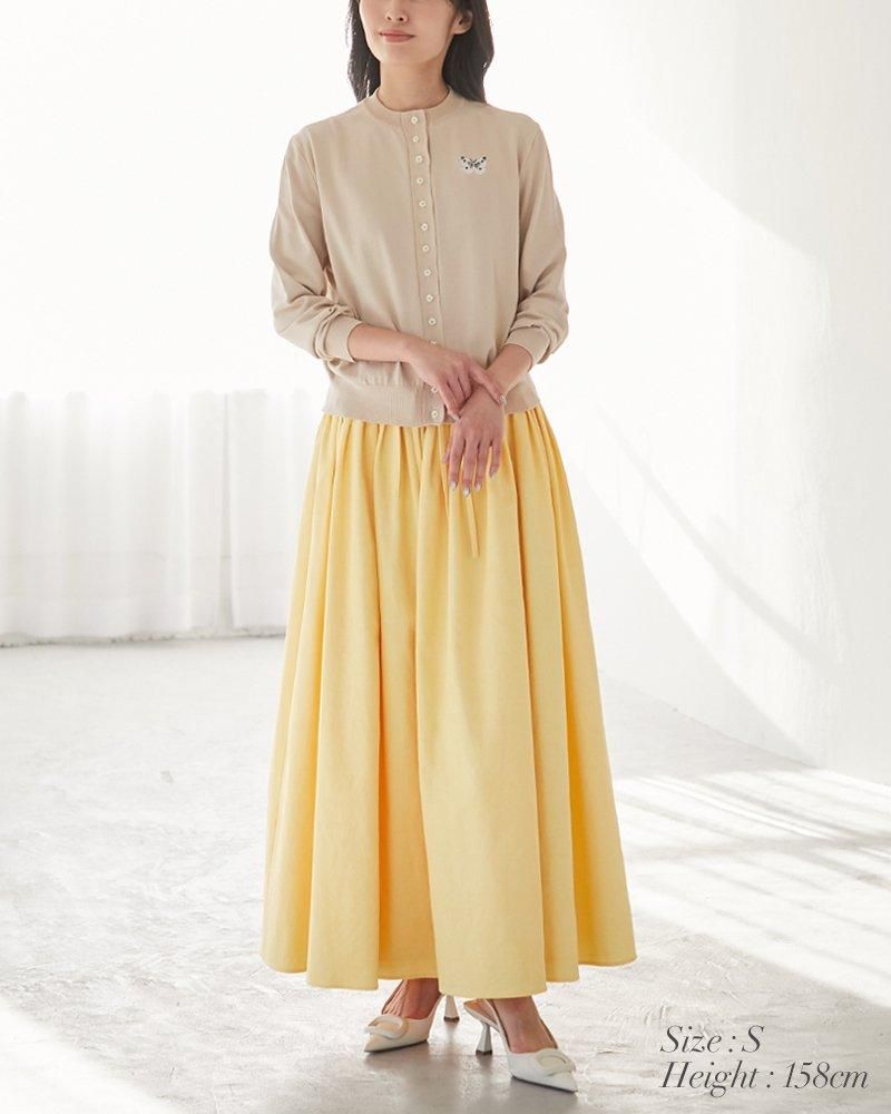 30％off】ハイウエストタックスカート(ペールオレンジ) - seventen