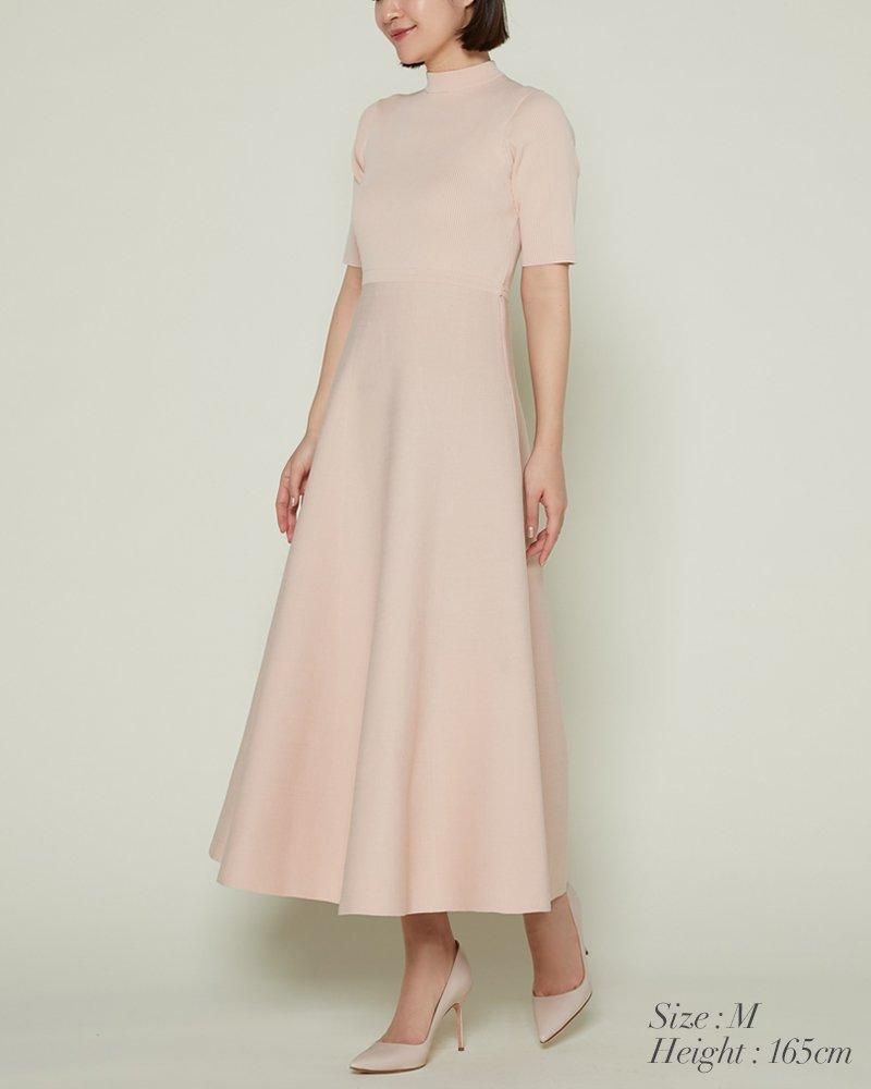 再入荷】バックパールニットワンピース(カーキ) - seventen