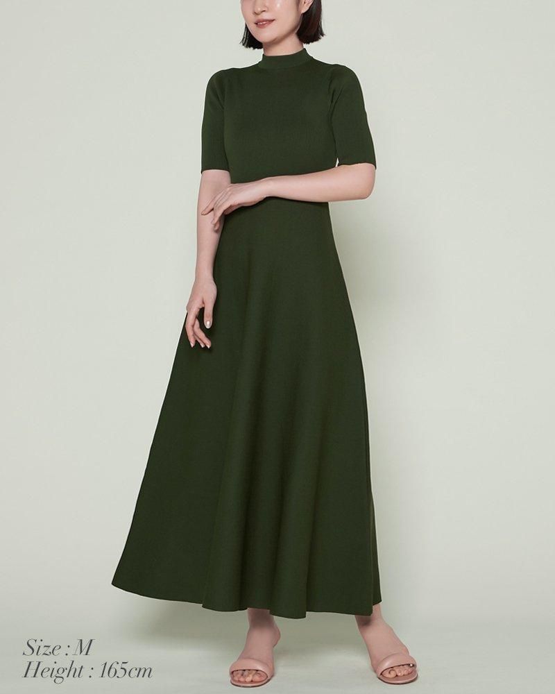 再入荷】バックパールニットワンピース(ブラック) - seventen
