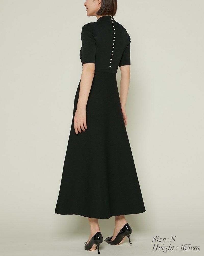 再入荷】バックパールニットワンピース(ピンク) - seventen 再入荷】バックパールニットワンピース(ピンク) - seventen