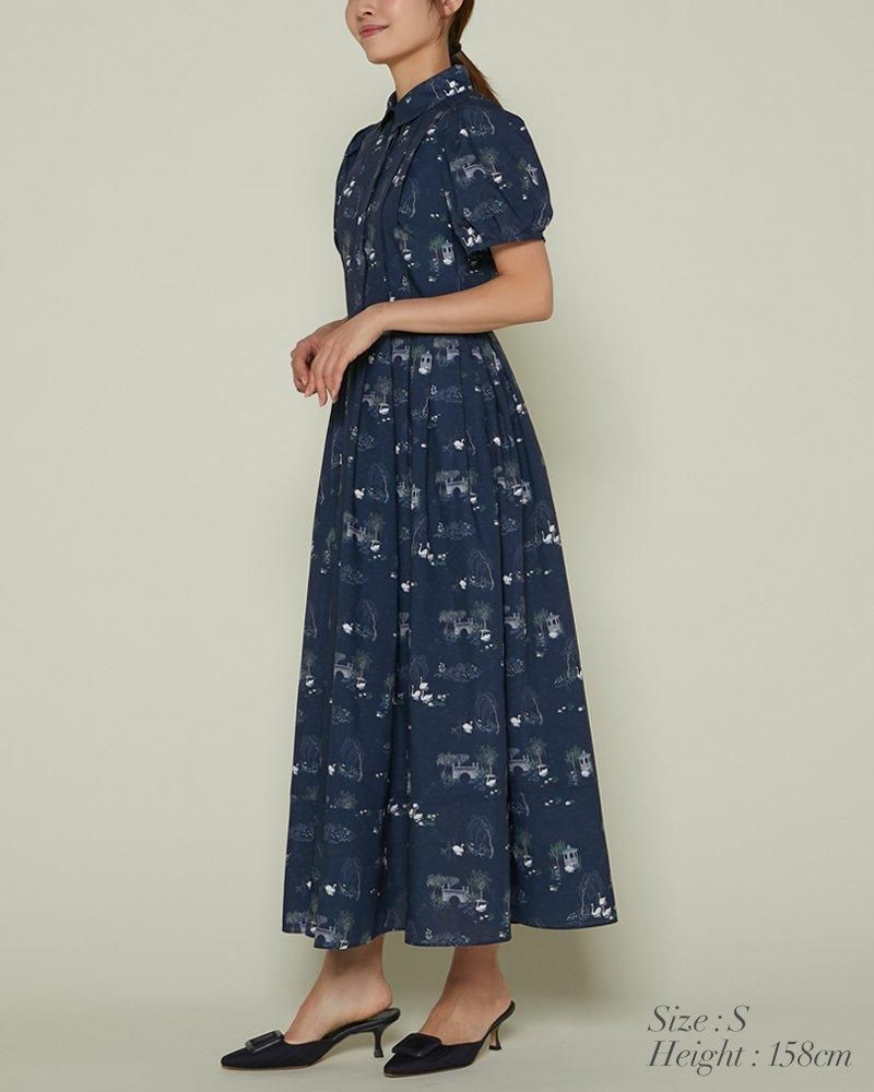 再入荷】スワンプリントワンピース(ライトピンク) - seventen