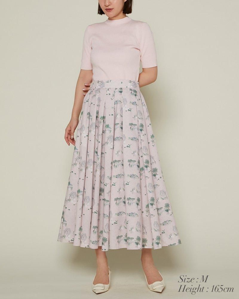 30%off】スワンプリントスカート(ダークネイビー) - seventen 30%off】スワンプリントスカート(ダークネイビー) - seventen