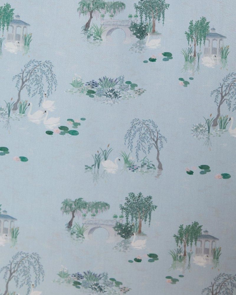 30％off】スワンプリントスカート(サックス) - seventen