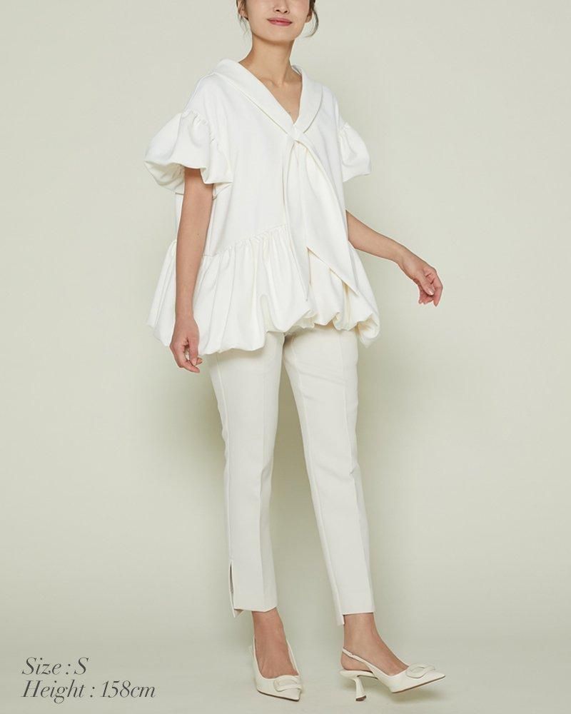 2WAYタイブラウス(ホワイト) - seventen