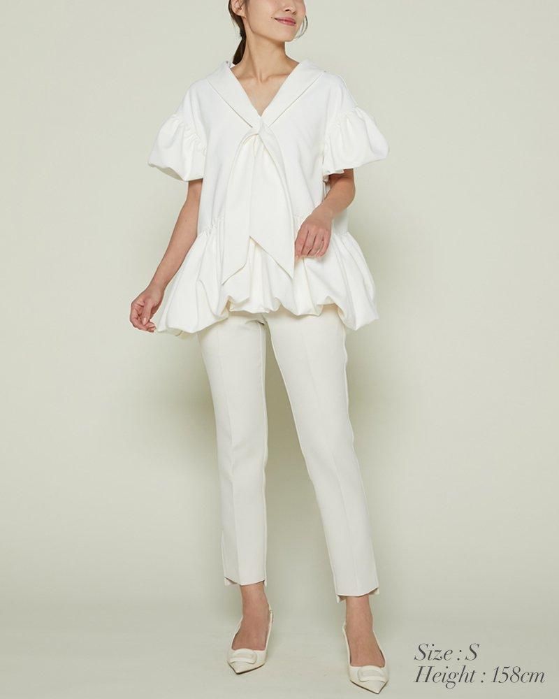 SEVENTEN 2WAYタイブラウス　黒　Sサイズ　セブンテン 2WAYタイブラウス(ブラック) - seventen