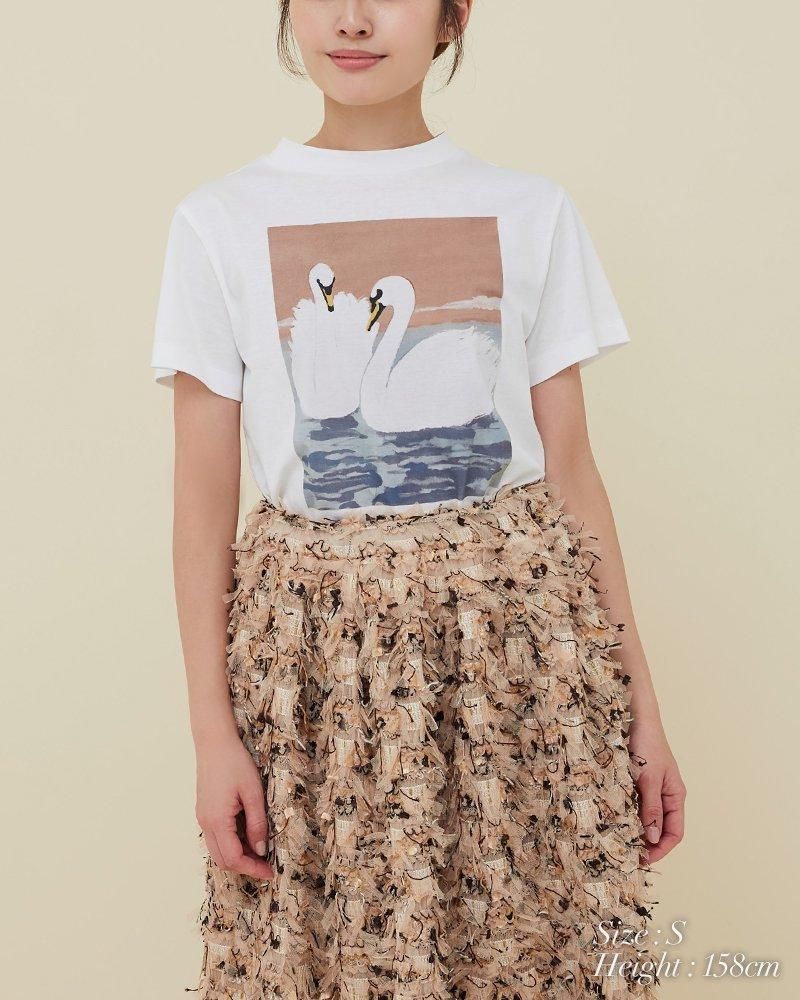 アートプリントTシャツ(グレー) - seventen アートプリントTシャツ(グレー) - seventen