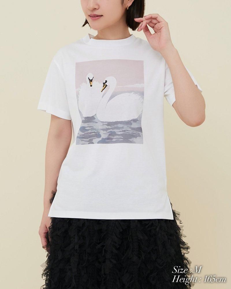 アートプリントTシャツ(グレー) - seventen アートプリントTシャツ(グレー) - seventen