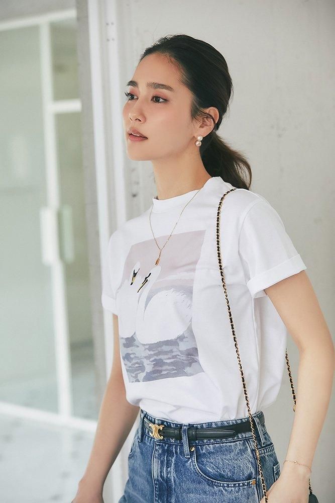 アートプリントTシャツ(ライトピンク) - seventen