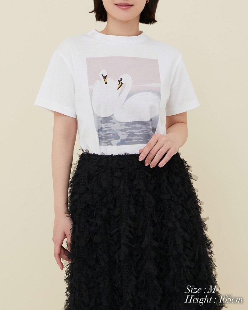 アートプリントTシャツ(ライトピンク) - seventen