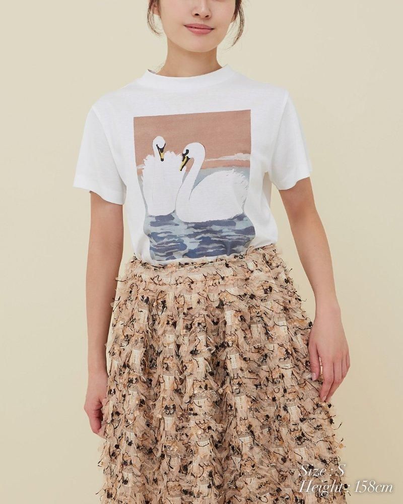 アートプリントTシャツ(ライトピンク) - seventen