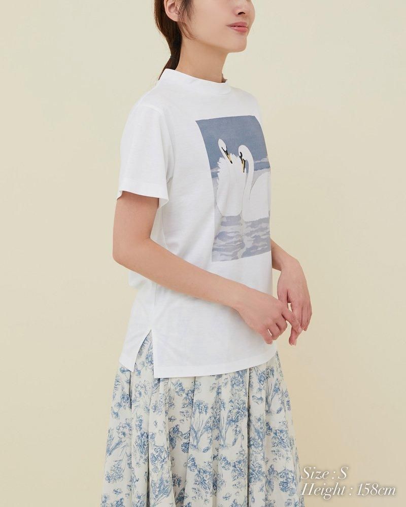 アートプリントTシャツ(ライトピンク) - seventen