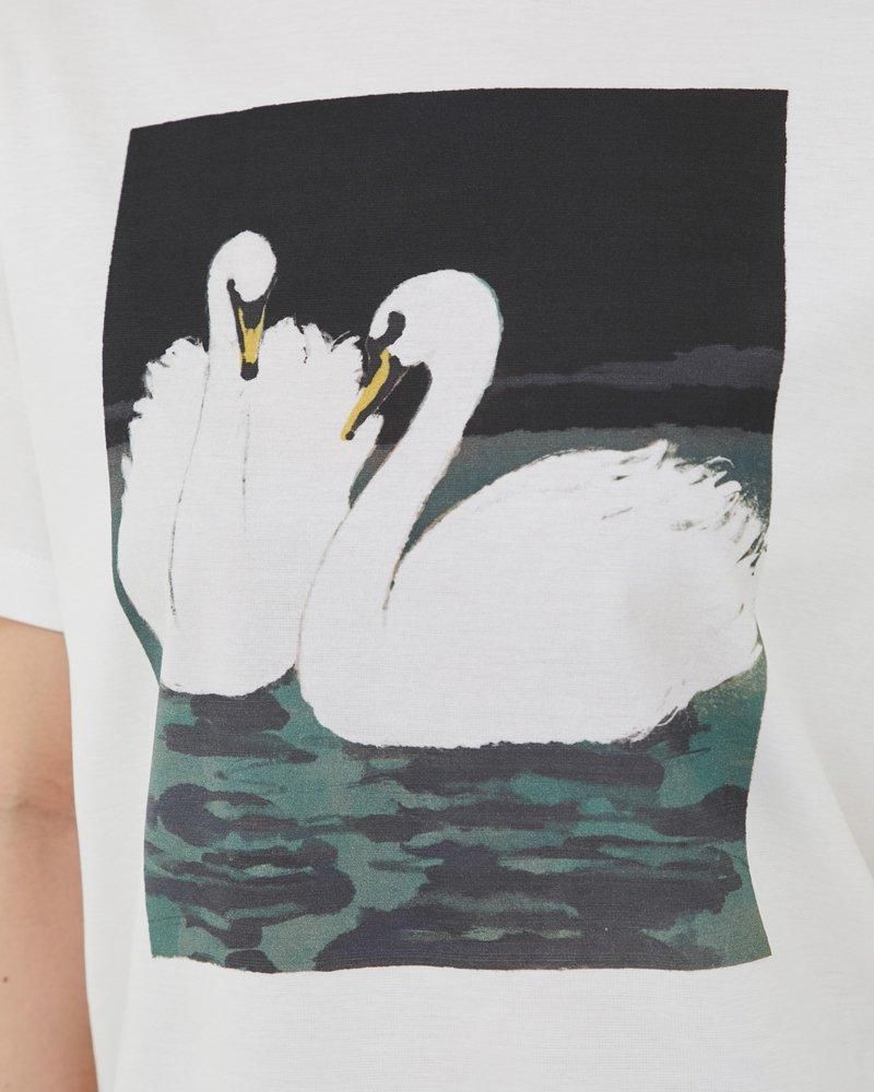 アートプリントTシャツ(ライトピンク) - seventen