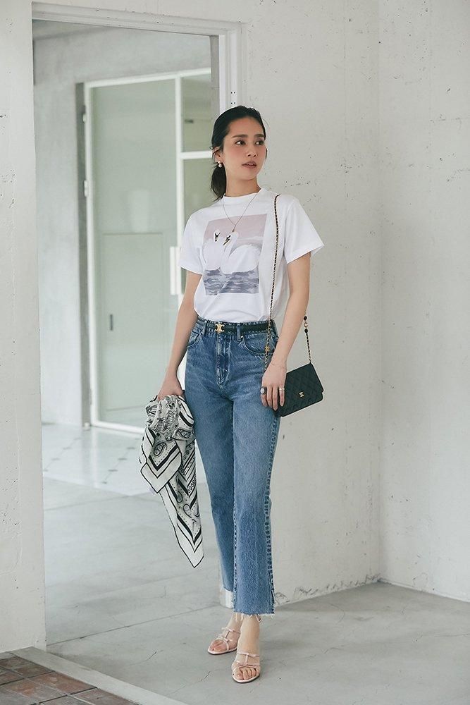 アートプリントTシャツ(ライトピンク) - seventen