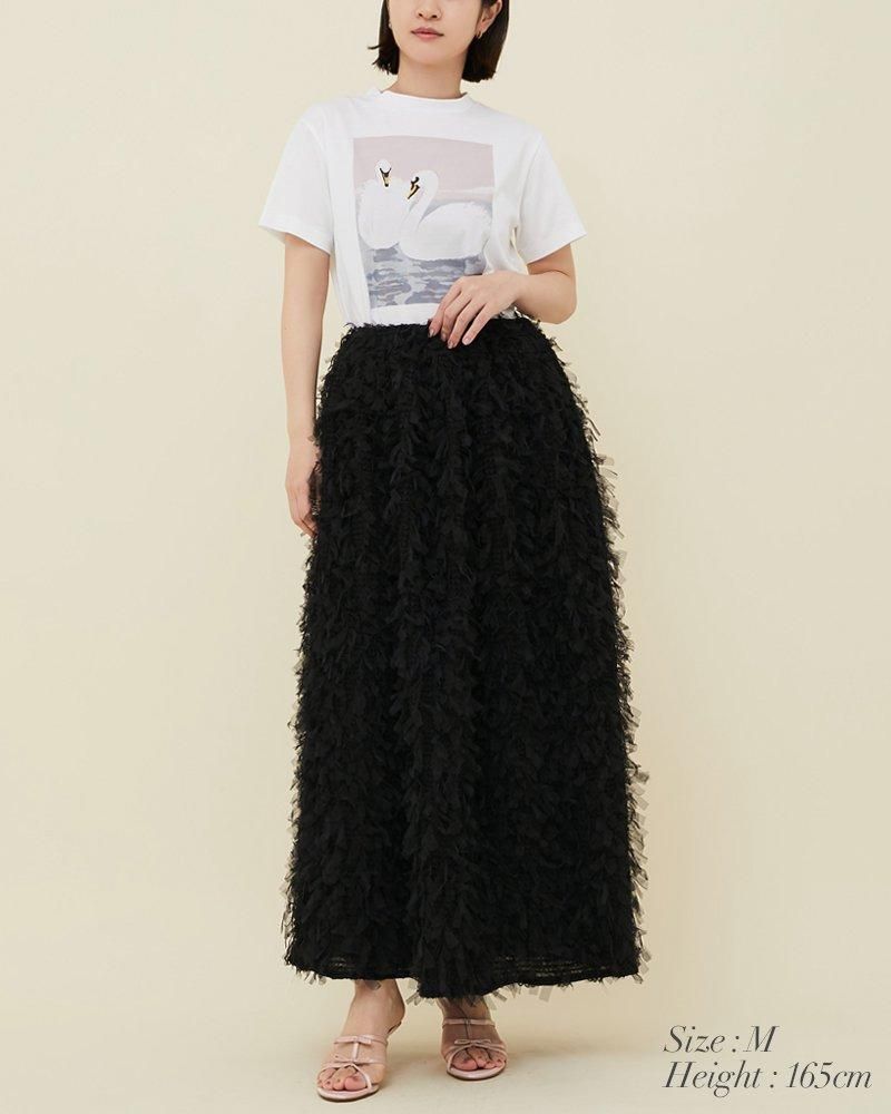 30%off】フリンジチュール2WAYスカート(ブラック) - seventen 30%off】フリンジチュール2WAYスカート(ブラック) - seventen