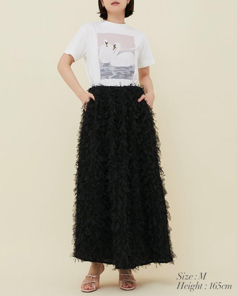 30%off】フリンジチュール2WAYスカート(ブラック) - seventen 30%off】フリンジチュール2WAYスカート(ブラック) - seventen
