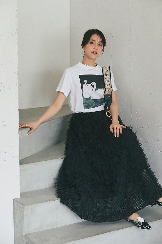 30%off】フリンジチュール2WAYスカート(ブラック) - seventen 30%off】フリンジチュール2WAYスカート(ブラック) - seventen