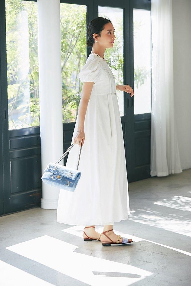 ボックスタックマキシワンピース(ホワイト) - seventen