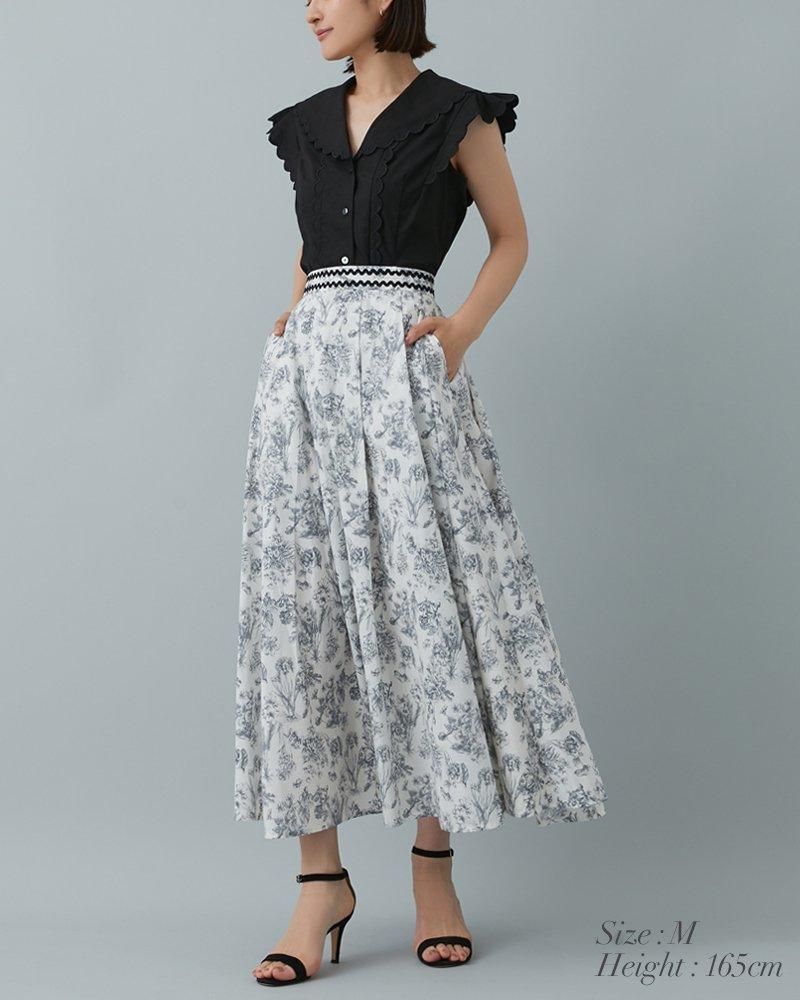 ☆★☆　セブンテン さま・専用　☆★☆ 再入荷】襟付きスカラップトップス/ピンク(小花柄) - seventen