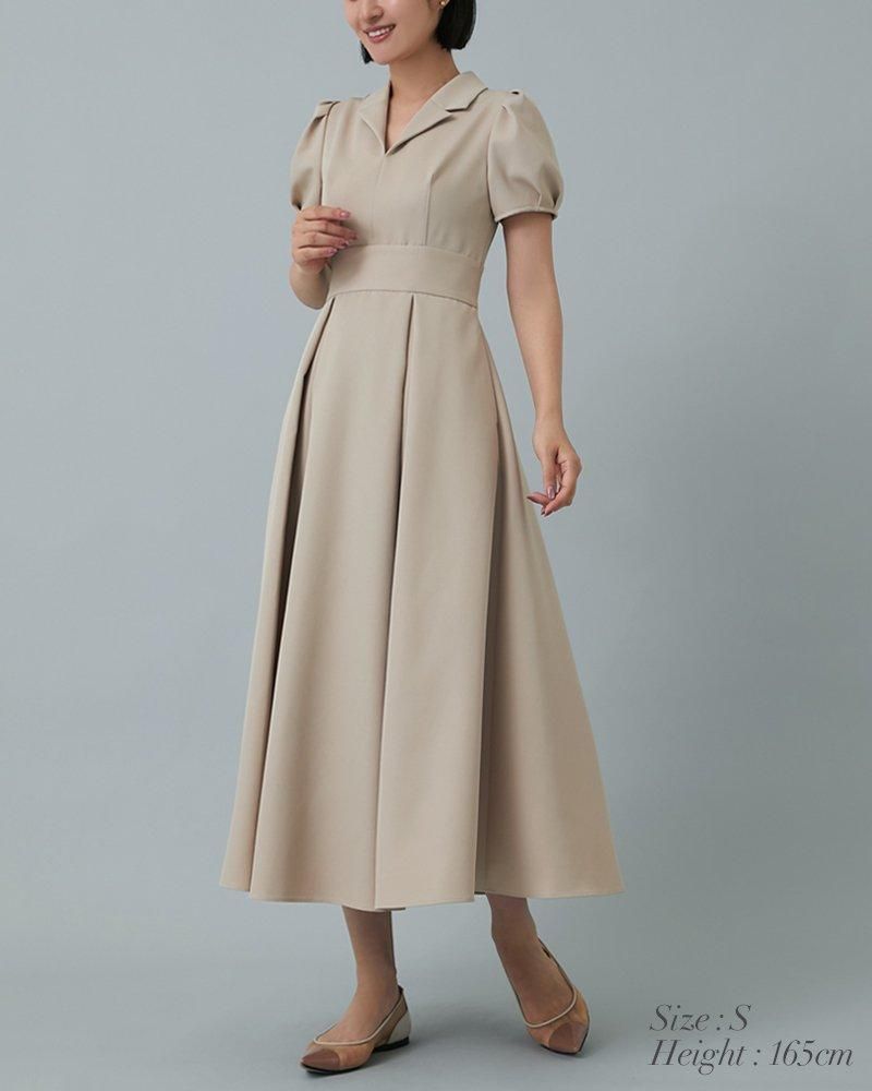 【新品未使用タグ付】SEVENTEN オープンネッククラシックワンピース オープンネッククラシックワンピース(ブラック) - seventen