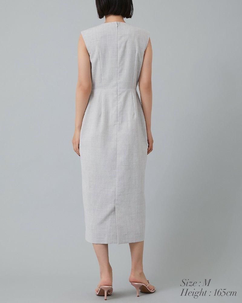 【美品】seventen♡フロントリボンコクーンワンピーワンピース(グレー） フロントリボンコクーンワンピース(グレー) - seventen