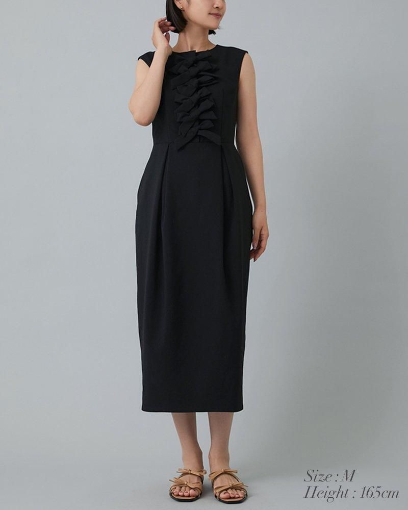 【美品】seventen♡フロントリボンコクーンワンピーワンピース(グレー） フロントリボンコクーンワンピース(グレー) - seventen