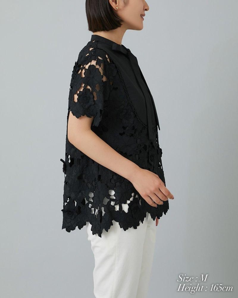 SEVEN TEN by MIHO KAWAHITO レースビブフロントトップス レースビブ