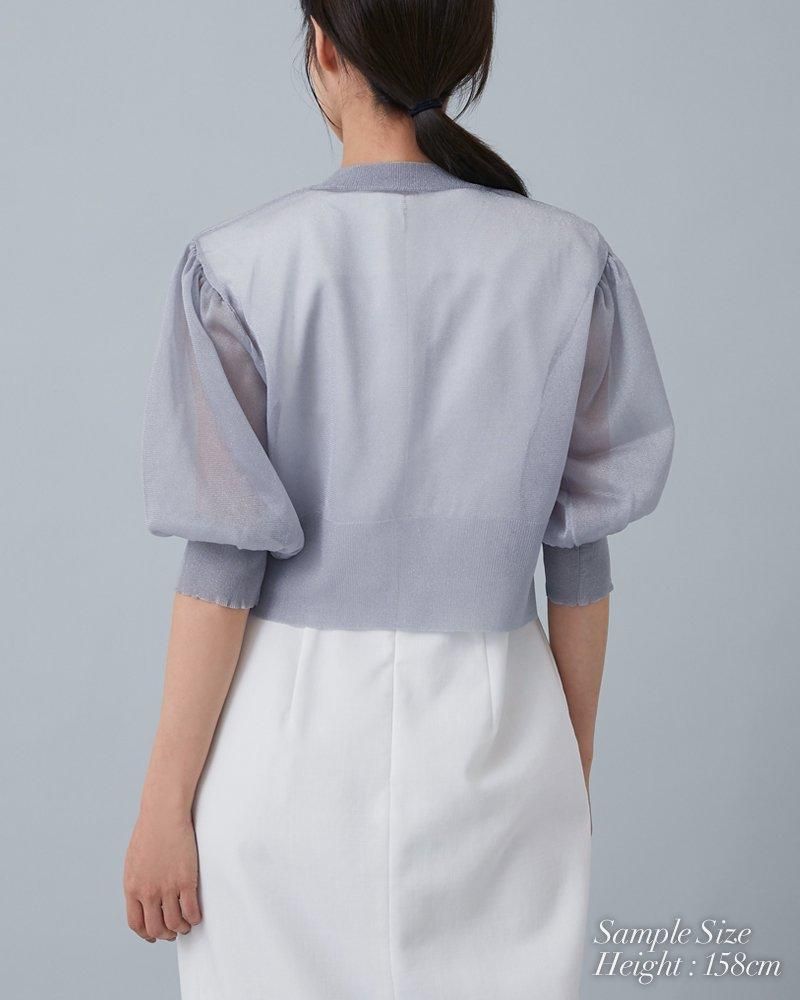 再入荷】シアーパールカーディガン(グレー) - seventen 再入荷】シアーパールカーディガン(グレー) - seventen