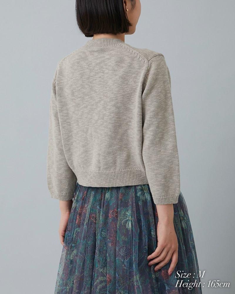 30%off】花鳥モチーフカーディガン(アイボリー) - seventen 30%off】花鳥モチーフカーディガン(アイボリー) - seventen