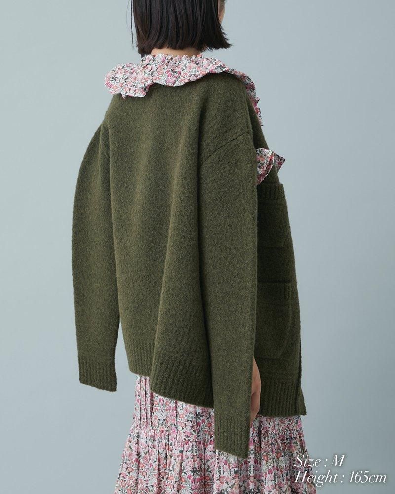 30%off】2WAYメルトンウールカーディガン(カーキ) - seventen 30%off】2WAYメルトンウールカーディガン(カーキ) - seventen