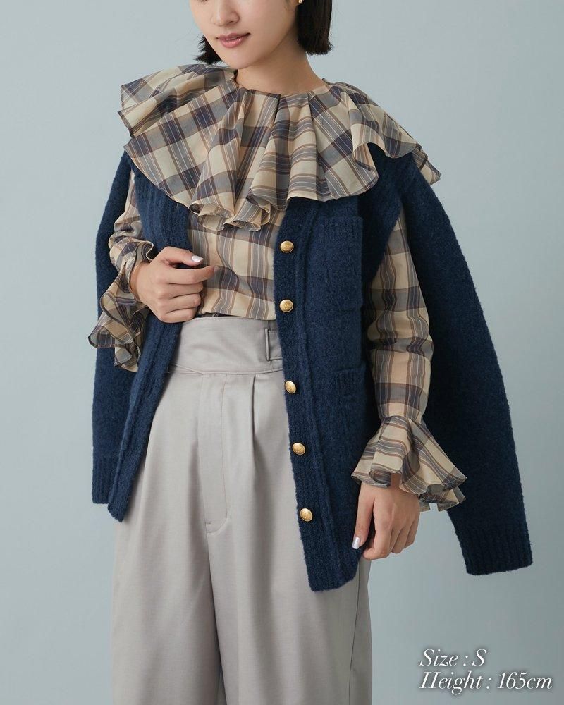 30％off】2WAYメルトンウールカーディガン(カーキ) - seventen