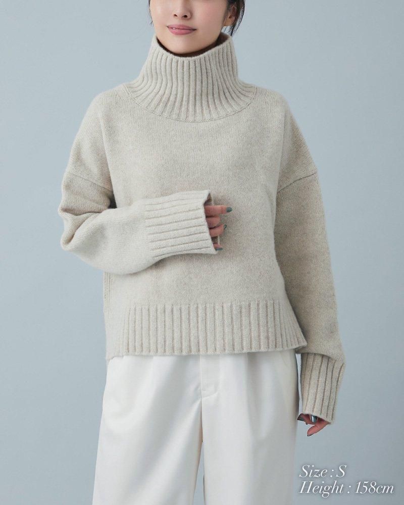 【商談中】seventen ベーシックタートルニットプルオーバー　エクリュ　s ベーシックタートルニットプルオーバー(エクリュ) - seventen