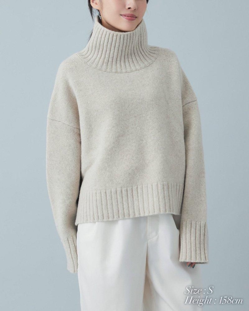 【商談中】seventen ベーシックタートルニットプルオーバー　エクリュ　s ベーシックタートルニットプルオーバー(エクリュ) - seventen