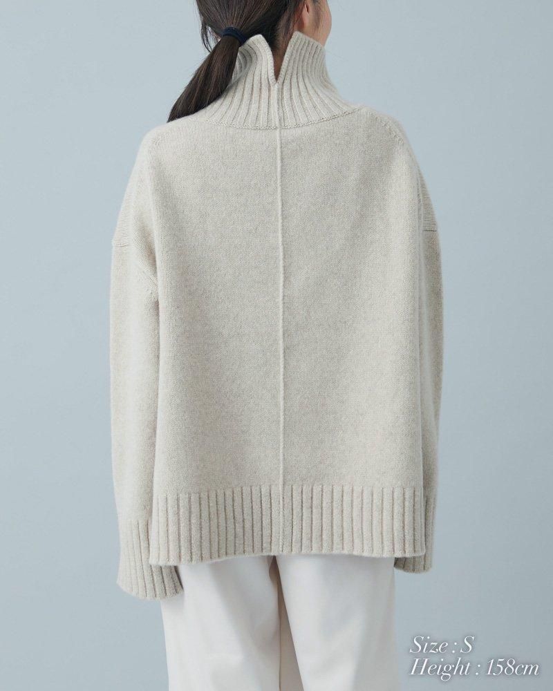 ベーシックタートルニットプルオーバー(エクリュ) - seventen