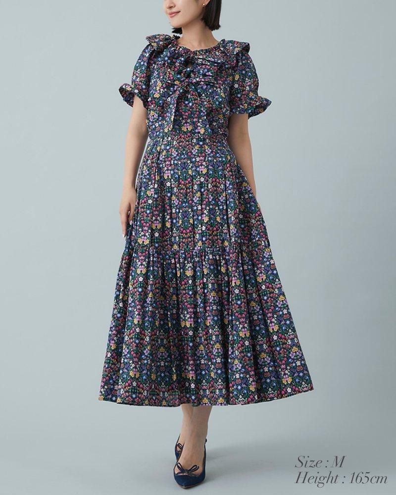 新品未使用タグ付き　SEVENTENセブンテン タックスカート　ブラックM 黒 30％off】プリーツタックスカート(ブルー) - seventen