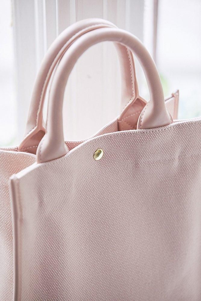 再入荷】ワンポイント刺繍トートバッグ(ピンク/ミニ) - seventen 再入荷】ワンポイント刺繍トートバッグ(ピンク/ミニ) - seventen