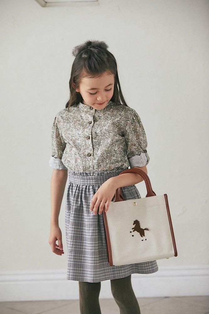 ワンポイント刺繍トートバッグ(オフホワイト/ミニ) - seventen ワンポイント刺繍トートバッグ(オフホワイト/ミニ) - seventen