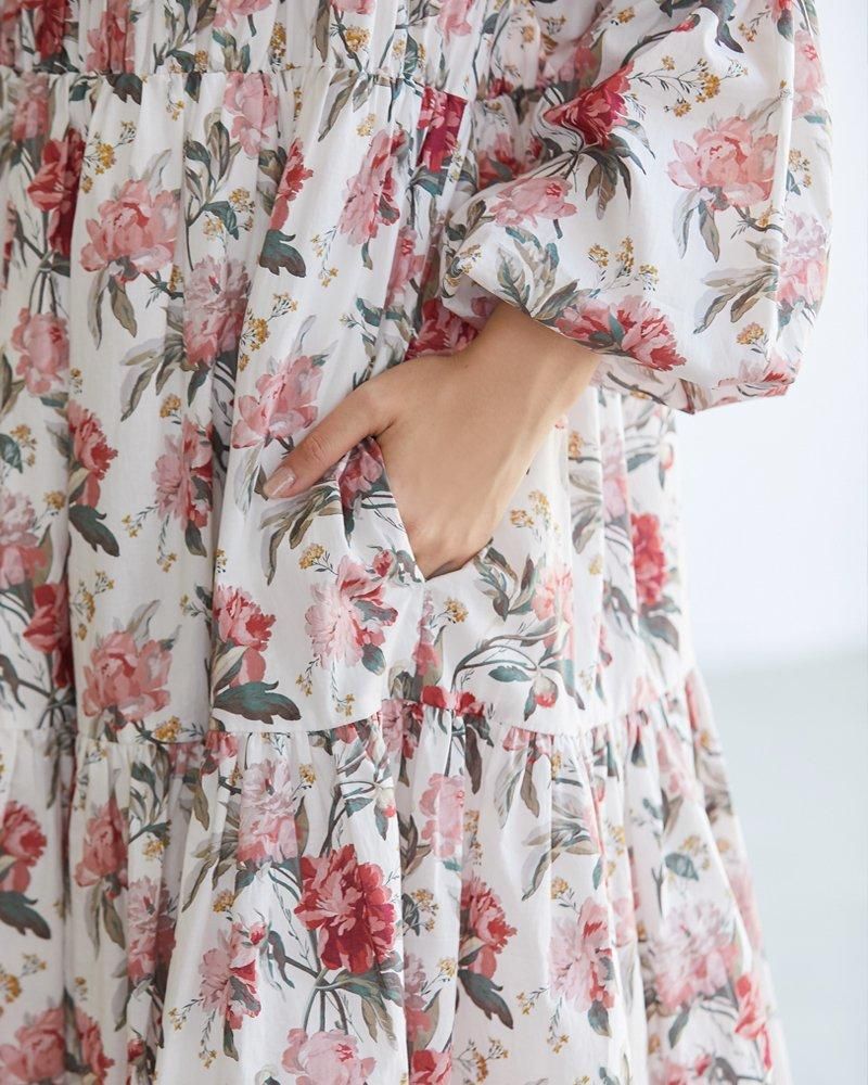 リバティプリント　ティアードワンピース(エイソス) リバティプリント ティアードワンピース(エイソス)