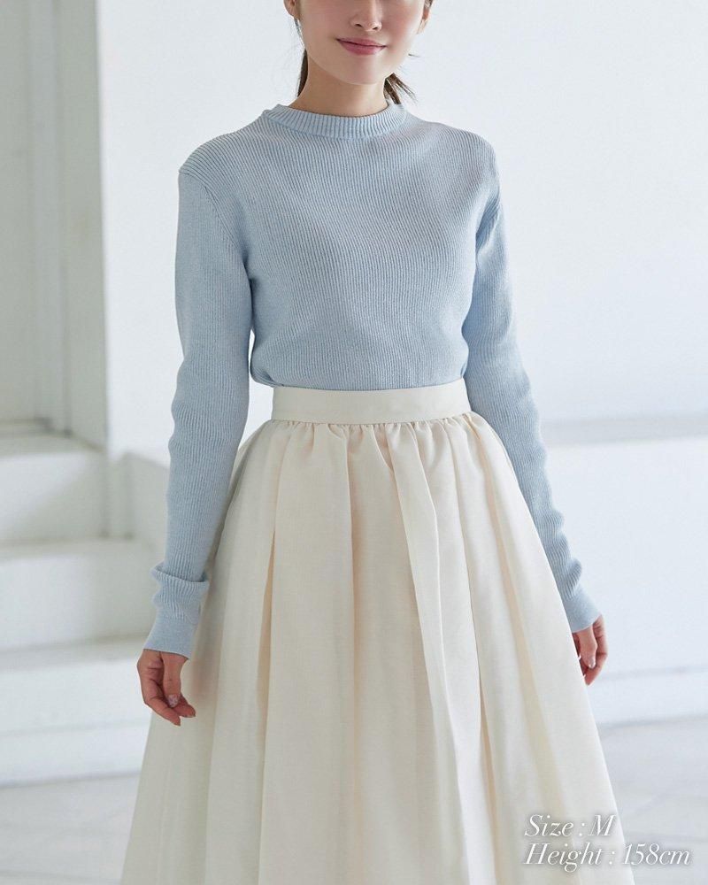 セブンテン　ベーシックリブラメニット(ライトブルーラメ) 20％off】ベーシックリブラメニット(ライトブルーラメ) - seventen