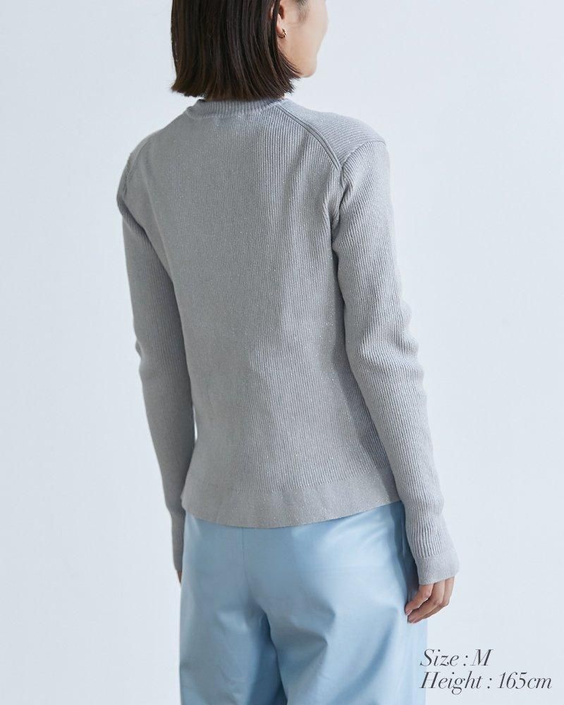 20％off】ベーシックリブラメニット(ライトブルーラメ) - seventen