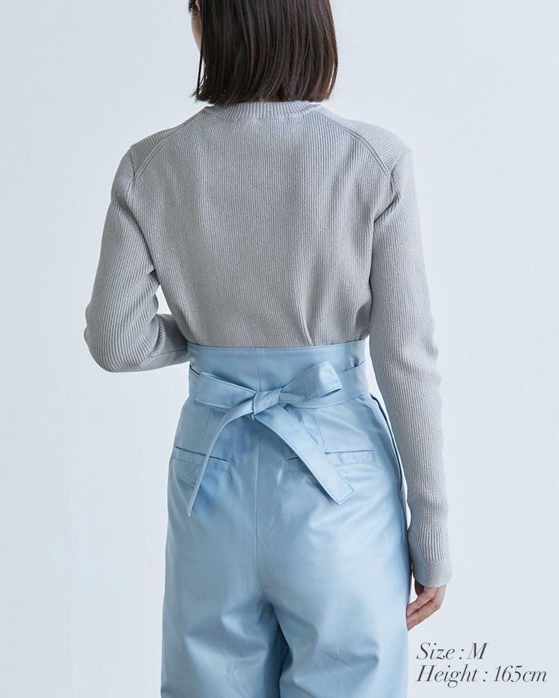 20％off】ベーシックリブラメニット(ライトブルーラメ) - seventen